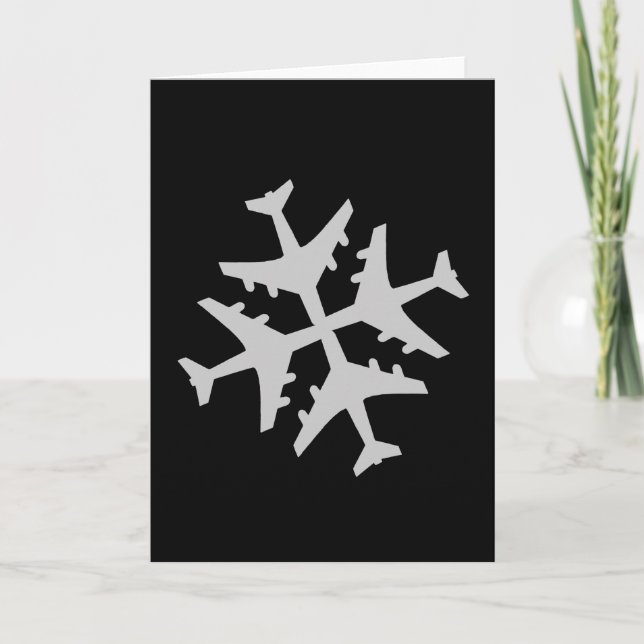 Flygplan Snowflake Helgkort (Framsida)