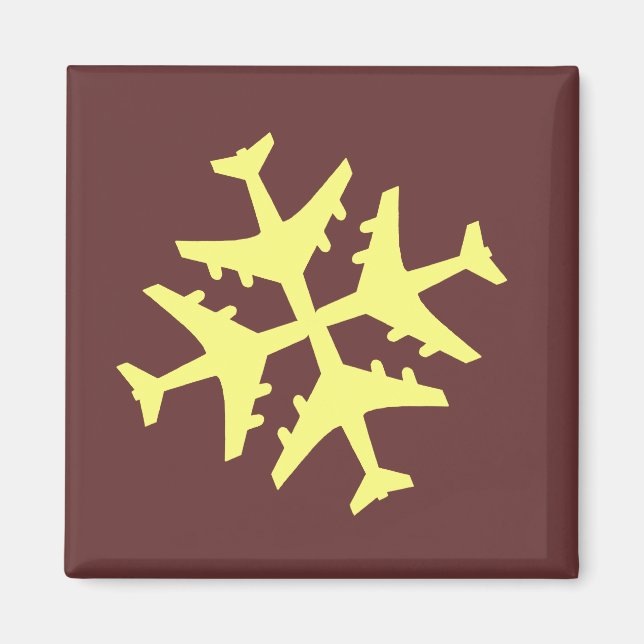 Flygplan Snowflake Magnet (Framsidan)