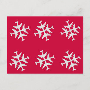 Flygplan Snowflake Vykort
