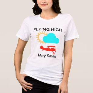 Flygplan, Sol, Himmel T Shirt