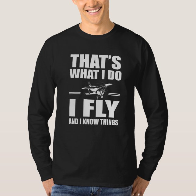 Flygplan som flyger Flygplan T Shirt (Framsida)