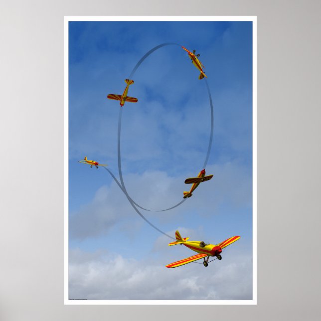 Flygplan som Poster en aerobatisk loop (Framsidan)