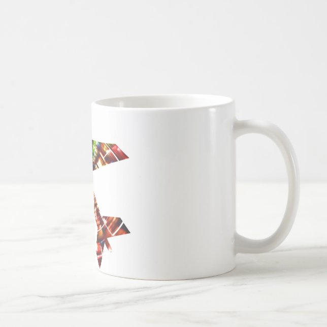 Flygplan - Sparkling röd kall design Kaffemugg (Höger)