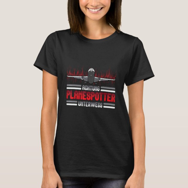 Flygplan Spottar Planespotting Flygplans Spotter T Shirt (Framsida)