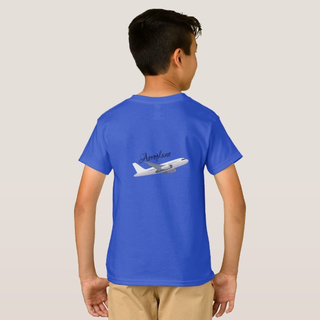 Flygplan T Shirt för barn (Hel baksida)