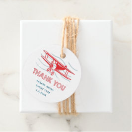 Flygplan tack gåvor etiketter