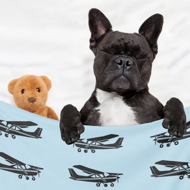 Flygplan Travel Blue Baby Shower Gift, luftfart Fleecefilt (Skapare uppladdad)