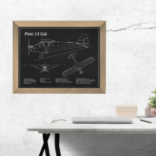 Flygplan unge - Flygplanets plan för flygplansavtr Fototryck