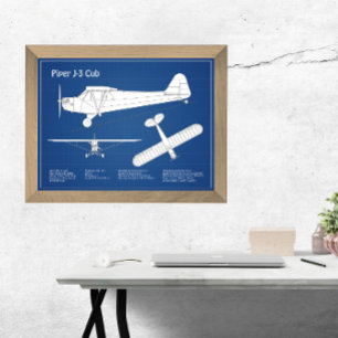 Flygplan unge - Flygplanets plan för flygplansavtr Fototryck