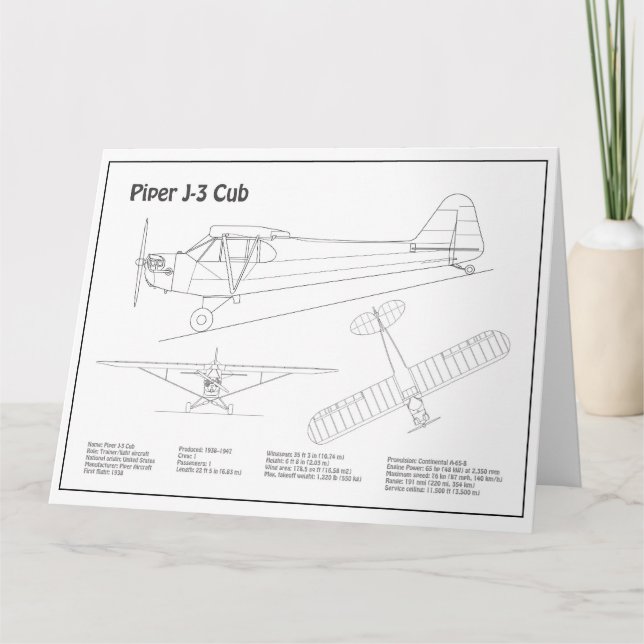 Flygplan unge - Flygplanets planritningar BD Tack Kort (Framsida)