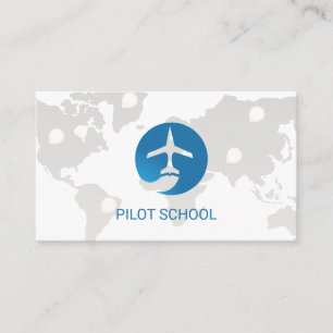 Flygplan Världskarta Visitkort