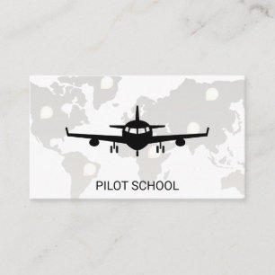 Flygplan Världskarta Visitkort