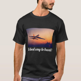 Flygplan vid solnedgång t shirt
