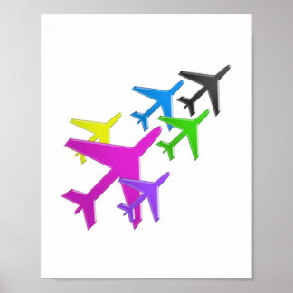 FLYGPLANE Grafiska Dekorationer: cadeau pour tous Poster