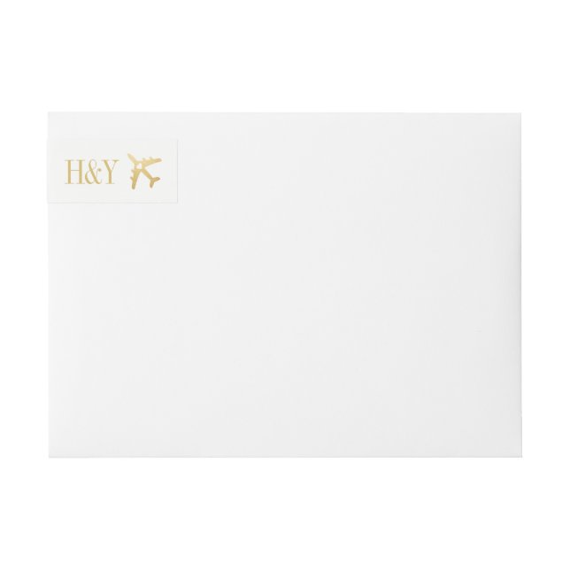 Flygplanens resetema Adress Etikettband (Framsidan)