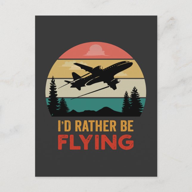 Flygplanet Älskare Äventyr Helg Vykort (Framsida)