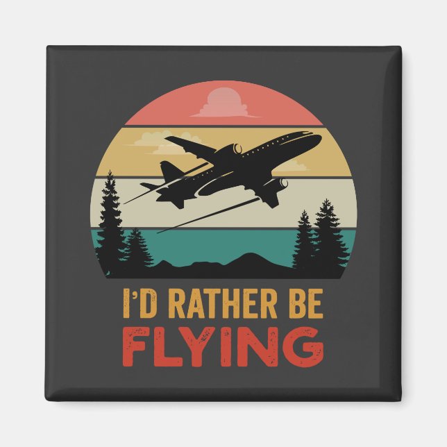Flygplanet Älskare Äventyr Magnet (Framsidan)