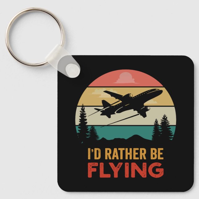 Flygplanet Älskare Äventyr Nyckelring (Framsida)