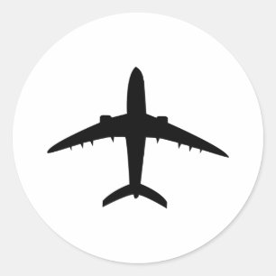 flygplanet flygplan runt klistermärke