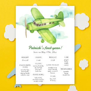 Flygplanet första födelsedag Milestone Birthday Poster