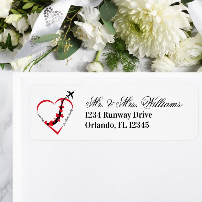 Flygplanet lyssnar på modern Kärlek i vår Silverli Returadress Etikett (Skapare uppladdad)