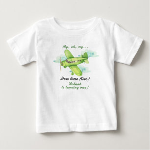 Flygplanet, min tid flyger på första födelsedag t shirt