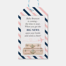 Flygplanets babyskor Mini Vin Flaska-favoriter Presentetikett