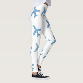Flygplanets beslag (vita) leggings