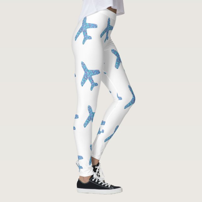 Flygplanets beslag (vita) leggings (Höger)