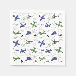 Flygplanets Födelsedagsfest Flygplan Pappersservett