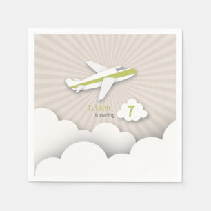 Flygplanets Födelsedagsfest - Grönt Pappersservett