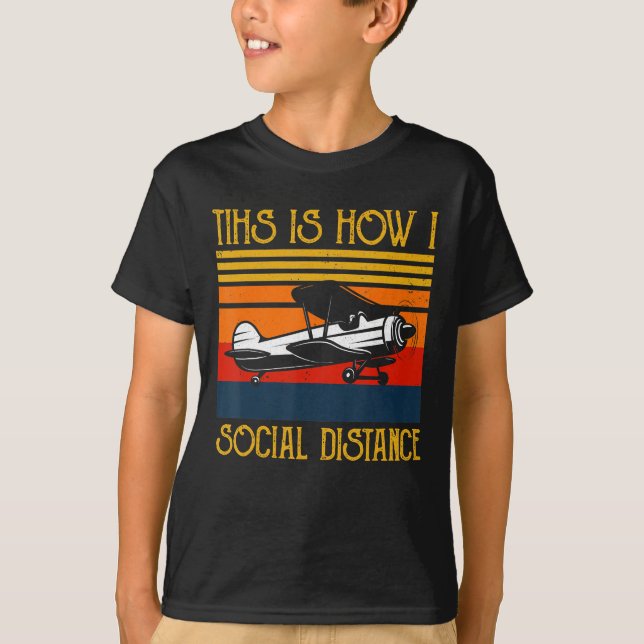 Flygplanets luftfartspilot är så här i Social T Shirt (Framsida)