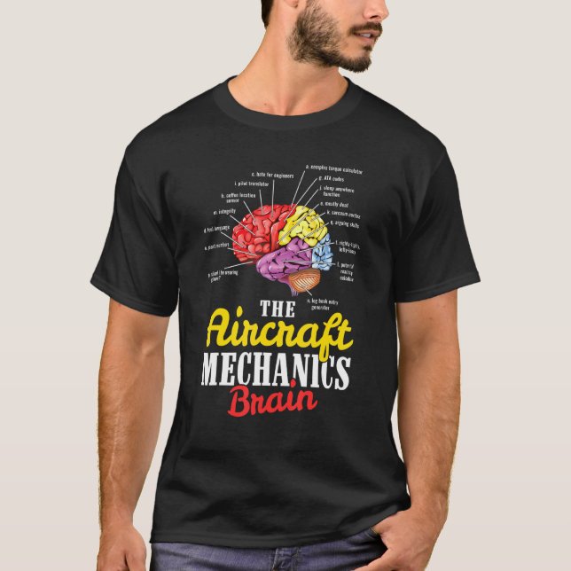 Flygplanets mekaniska flygplansflyg t shirt (Framsida)