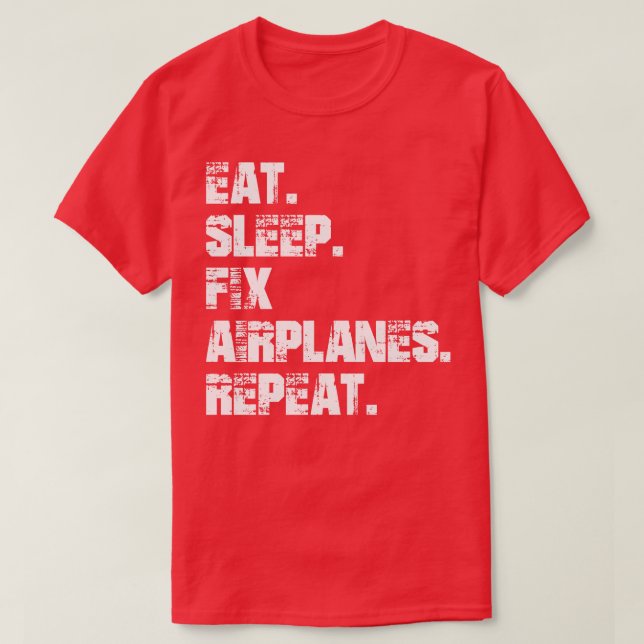 Flygplanets mekaniska viloläge (Eat-viloläge) Fix- T Shirt (Design framsida)