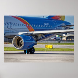 Flygplanets motor och rök poster