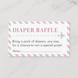 Flygplanets resdagbok Raffle Biljett Baby Shower Tilläggskort