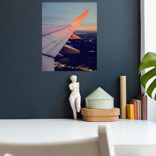 Flygplanets solupphöjningshorisont Aviation Poster