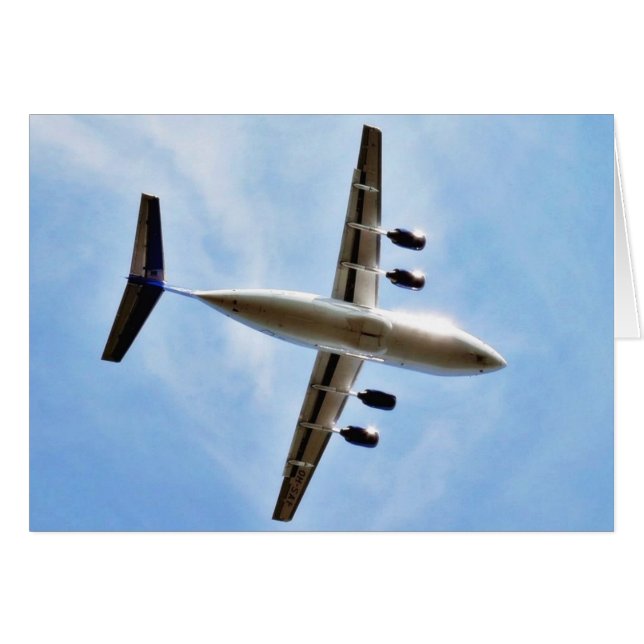 Flygplanets start hälsningskort (Framsidan Horizontal)