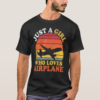 Flygplanets Vintage är bara en flicka som Kärlek f T Shirt