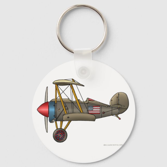 Flygplanets Vintage Flygplanets Nyckelringar (Framsida)