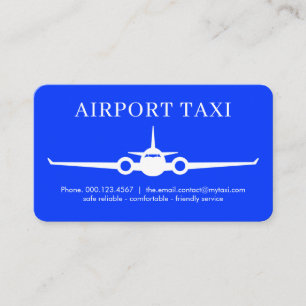 Flygplans Blå Himmel Flygplats Taxi Visitkort