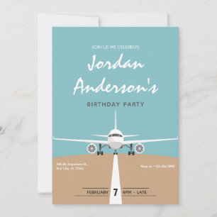 Flygplans födelsedag inbjudningar