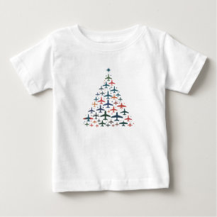 Flygplans Julgran Retro Pilot Flygande Flyg  T Shirt