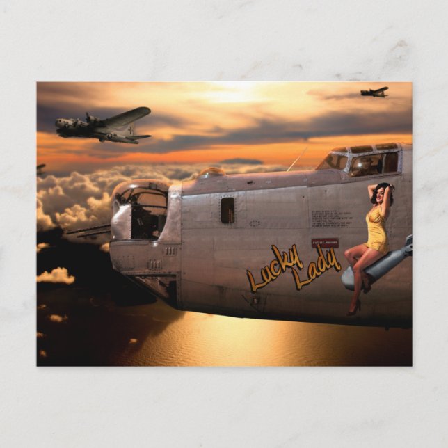 Flygplans noskon konst vykort (Framsida)