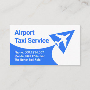 Flygplans Taxi Tar Ut I Skyn Visitkort