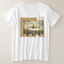 Flygplans tema design Plus Size T-Shirt