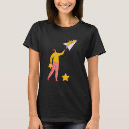 Flygplans tema design t shirt