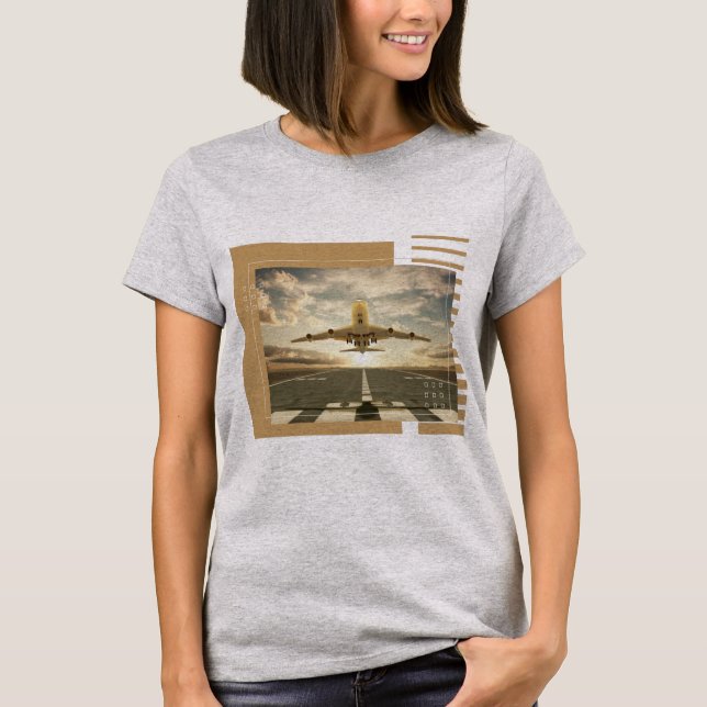 Flygplans tema design t shirt (Framsida)