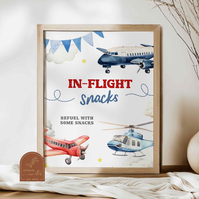 Flygplans tema i luften Snacks Anpassad skylt (Skapare uppladdad)