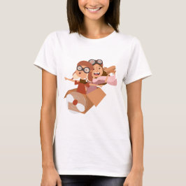 Flygplans tema söt design t shirt